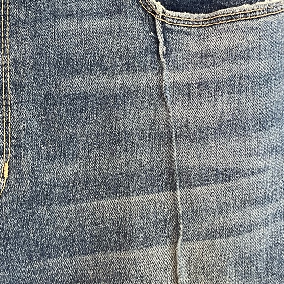 Paige Jacqueline Straight Distressed Patchwork Cropped Jeans size 27 - Picture 10 of 14